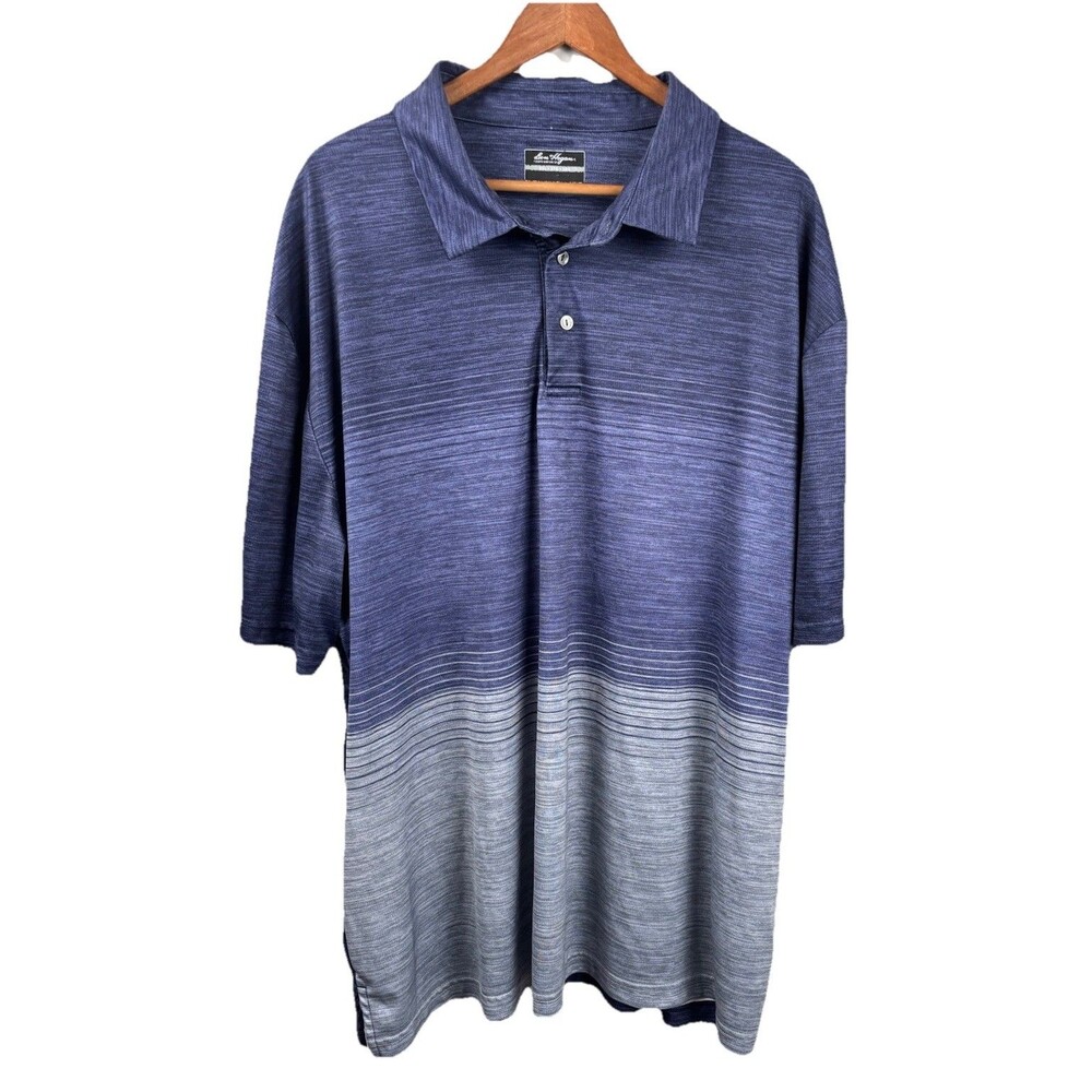 Ben Hogan Performance Polo Shirt Mens 3XL  Blue Gray Golf Stretch